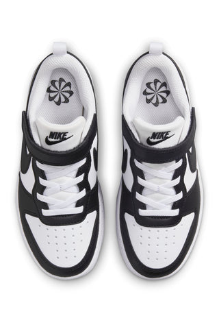 Weiß-schwarze Nike Court Borough Low Recraft Sneaker