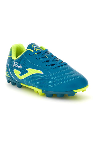 Scarpe da calcio blu petrolio e gialle fluo con tacchetti Joma TOJW2617HG