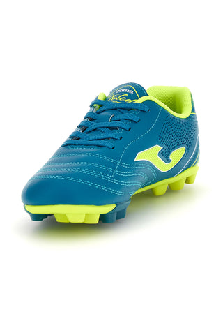 Scarpe da calcio blu petrolio e gialle fluo con tacchetti Joma TOJW2617HG