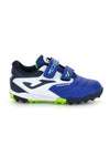 Scarpe da calcio blu royal bianche e verdi fluo con strappo Joma CAJW2604TFV