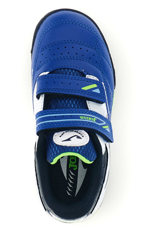 Scarpe da calcio blu royal bianche e verdi fluo con strappo Joma CAJW2604TFV