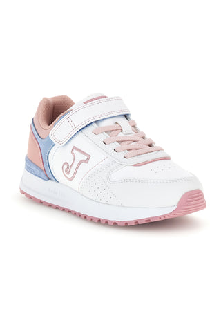 Sneakers bianche con inserti rosa e azzurri e strappo Joma JTORW2632V