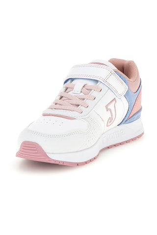 Sneakers bianche con inserti rosa e azzurri e strappo Joma JTORW2632V