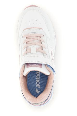 Sneakers bianche con inserti rosa e azzurri e strappo Joma JTORW2632V