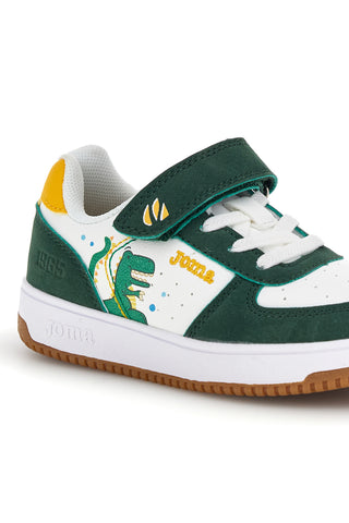 Sneakers bianche e verdi con stampa dinosauro Joma JPIPEW2615V