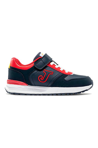 Blaue und rote Sneaker mit Klettverschluss von Joma, Modell JTORW2603V