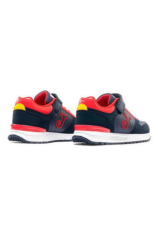 Blaue und rote Sneaker mit Klettverschluss von Joma, Modell JTORW2603V