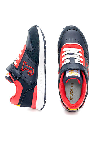 Blaue und rote Sneaker mit Klettverschluss von Joma, Modell JTORW2603V