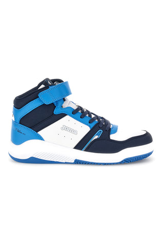 Weiß-blaue High-Top-Sneaker mit Klettverschluss von Joma, Modell JPLAMW2604V
