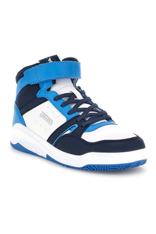 Weiß-blaue High-Top-Sneaker mit Klettverschluss von Joma, Modell JPLAMW2604V