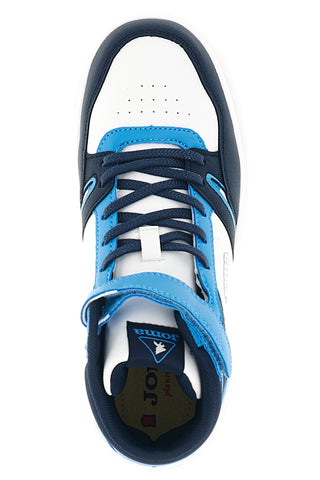 Weiß-blaue High-Top-Sneaker mit Klettverschluss von Joma, Modell JPLAMW2604V