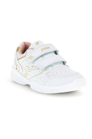 Sneakers bianche con doppio strappo e dettagli oro Joma WSCHOW2613V
