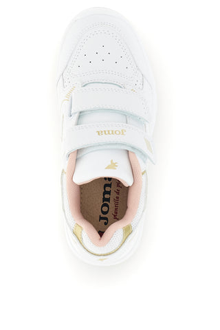 Sneakers bianche con doppio strappo e dettagli oro Joma WSCHOW2613V