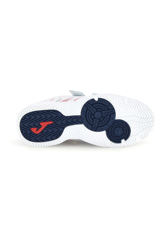 Sneakers bianche con doppio strappo e dettagli rossi e blu Joma WSCHOW2632V