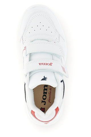 Sneakers bianche con doppio strappo e dettagli rossi e blu Joma WSCHOW2632V