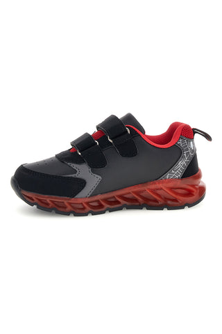 Scarpe nere e rosse con luci Spiderman R1310616S