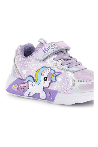 Lila Schuhe mit Lichteffekten Unicorn S8010269S