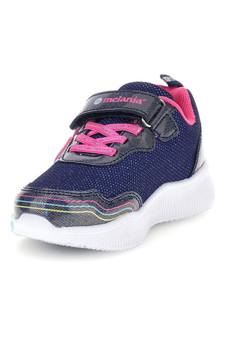 Sneakers blu navy e fucsia con cuori M-kids MG25104PT da Bambina | Pittarello