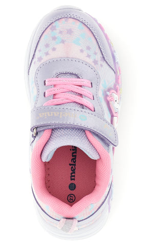 Sneakers lilla con luci LED e unicorno Mkids MJ65004