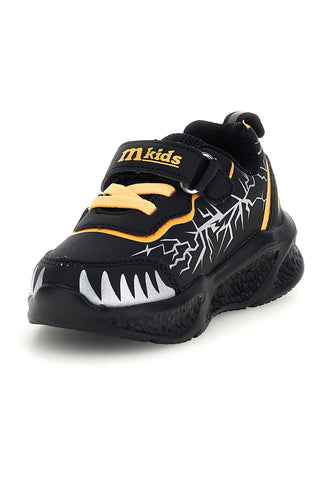 Sneakers nere con luci LED e dinosauro Mkids MJ65010
