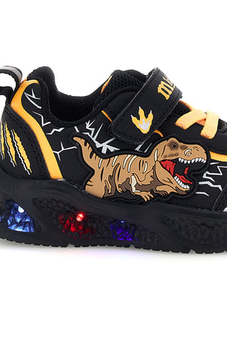 Sneakers nere con luci LED e dinosauro Mkids MJ65010