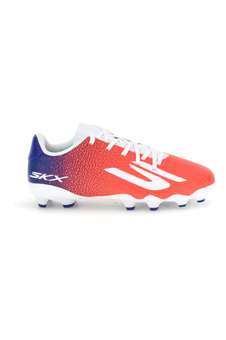 Orange-blaue Fußballschuhe mit All-Terrain-Stollen: Skechers SKX_2 JR YOUTH MG