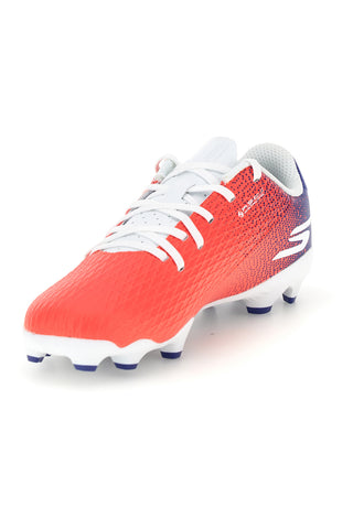 Orange-blaue Fußballschuhe mit All-Terrain-Stollen: Skechers SKX_2 JR YOUTH MG