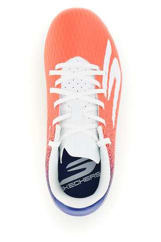 Orange-blaue Fußballschuhe mit All-Terrain-Stollen: Skechers SKX_2 JR YOUTH MG