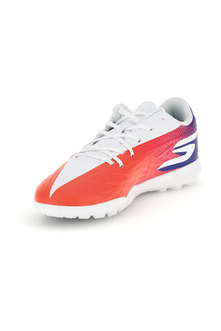 Weiß-rote Hallenfußballschuhe Skechers Razor 2 Jr Youth Tf