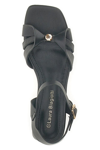 Sandali Neri Con Cinturino alla Caviglia Laura Biagiotti 9012
