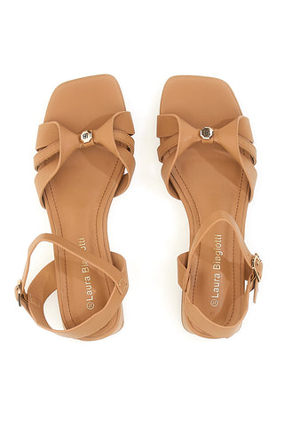 Sandali Miele Con Cinturino alla Caviglia Laura Biagiotti 9012