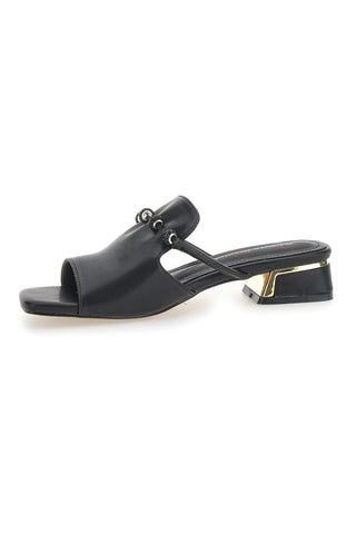 Ciabatte Nere Con Tacco Basso Laura Biagiotti 9015