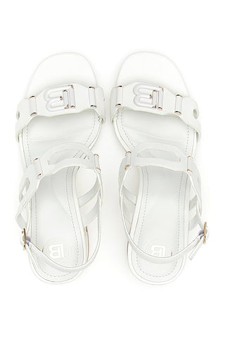 Sandali Bianchi Con Tacco a Blocco Laura Biagiotti 9049