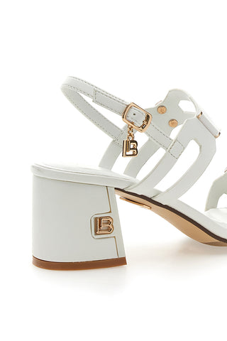Sandali Bianchi Con Tacco a Blocco Laura Biagiotti 9049