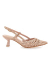 Sandali Slingback a Punta Nude con Tomaia Intrecciata MON DIEU 601