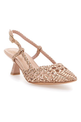 Sandali Slingback a Punta Nude con Tomaia Intrecciata MON DIEU 601