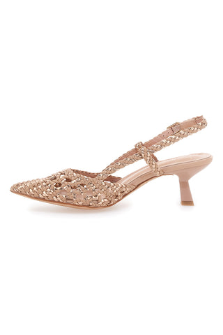 Sandali Slingback a Punta Nude con Tomaia Intrecciata MON DIEU 601