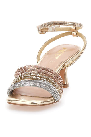 Sandali Platino e Brillantini con Cinturini THE FIRST 611