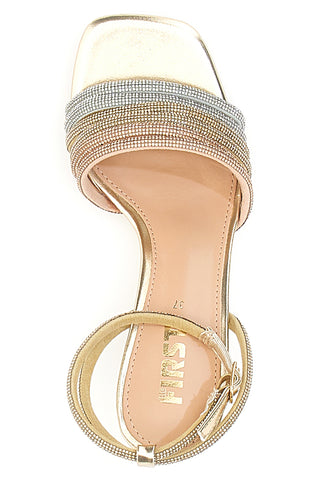 Sandali Platino e Brillantini con Cinturini THE FIRST 611