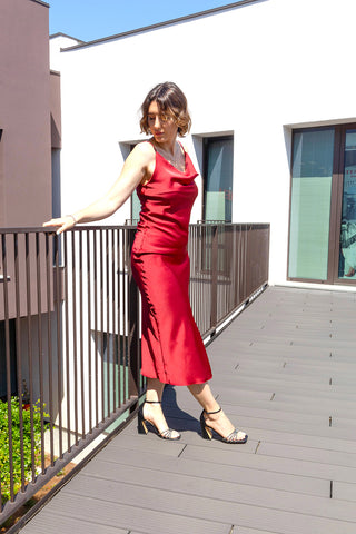 Sandali Neri con Cinturino alla Caviglia e Tacco a Cosa THE FIRST 622