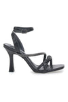 Sandalo Nere con tacco a rocchetto The First 625