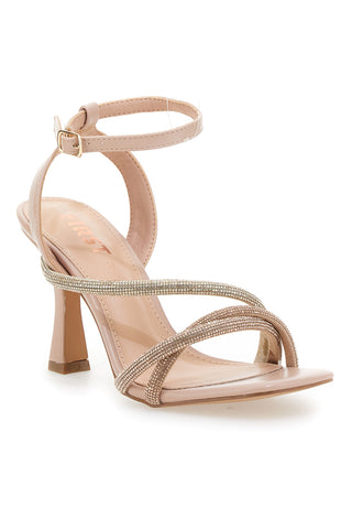 Sandalo Oro Rosa con tacco a rocchetto The First 625