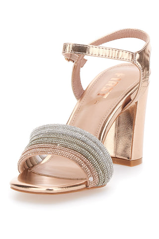 Rosa High Heel Riemchensandalen THE FIRST 653