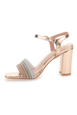 Rosa High Heel Riemchensandalen THE FIRST 653