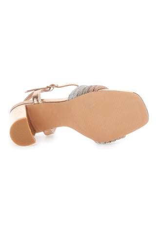 Rosa High Heel Riemchensandalen THE FIRST 653