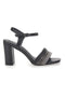 Schwarze High Heel Riemchensandalen THE FIRST 653