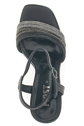 Schwarze High Heel Riemchensandalen THE FIRST 653