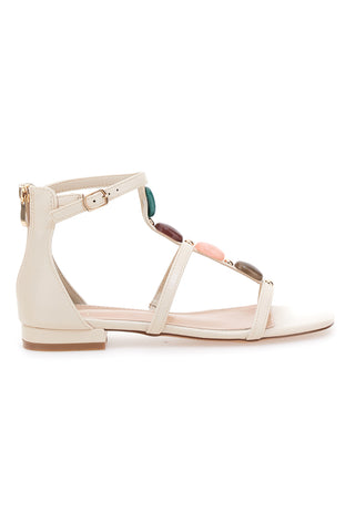 Sandali Beige con Pietre Colorate MON DIEU 695