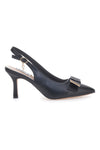 Schwarze Pumps mit Riemchen und Absatz Ferre' F030
