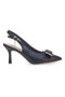 Schwarze Pumps mit Riemchen und Absatz Ferre' F030